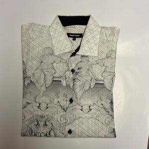 Men’s Jared Lang button down black &  white print